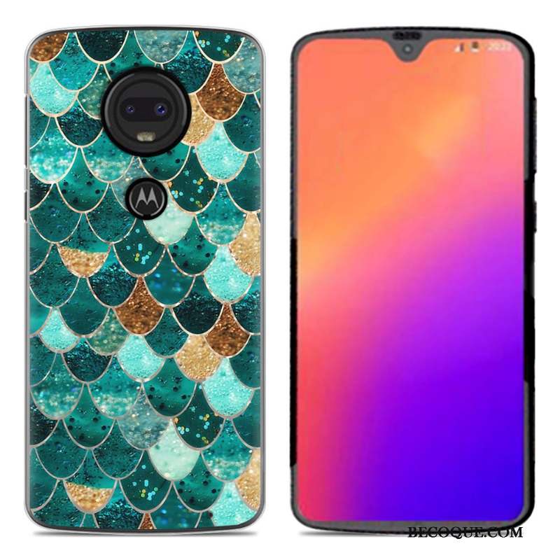 Moto G7 Coque En Silicone Fluide Doux Dessin Animé Noir Créatif Personnalité