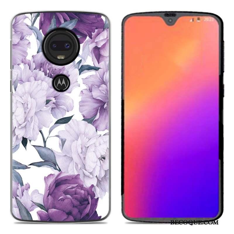 Moto G7 Coque En Silicone Fluide Doux Dessin Animé Noir Créatif Personnalité