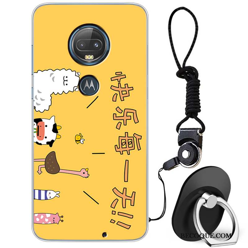 Moto G7 Coque Silicone Tout Compris Charmant Dessin Animé Créatif Incassable