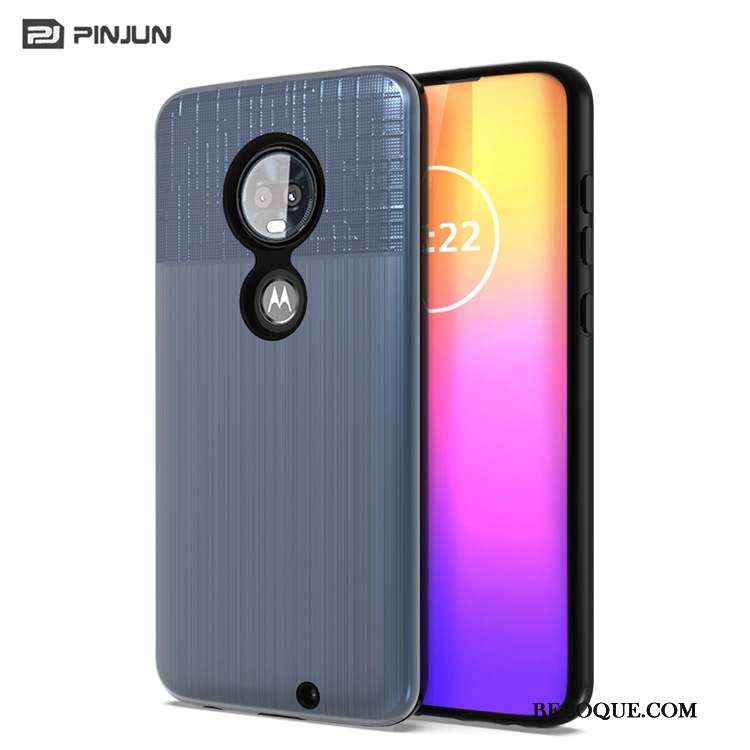 Moto G7 Coque Téléphone Portable Soie Incassable Soie Mulberry Modèle Fleurie Tissu