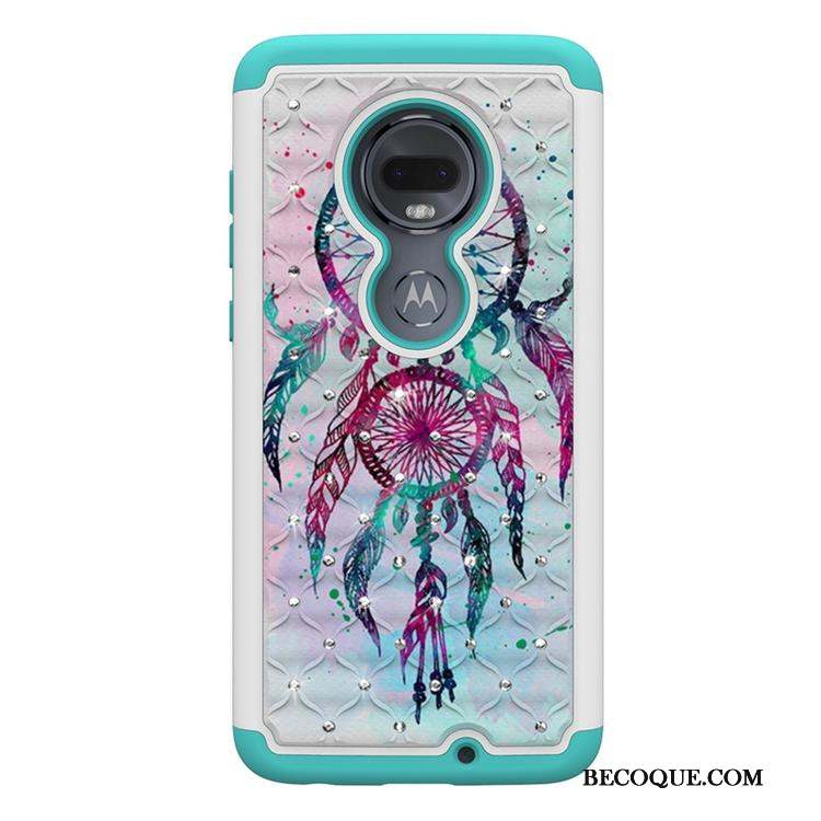 Moto G7 Peinture Dessin Animé Blanc Personnalité Tendance Coque