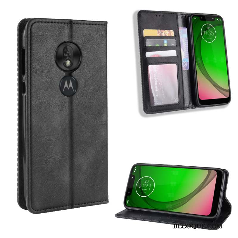 Moto G7 Play Coque Modèle Fleurie Protection Tendance Vintage Carte Incassable