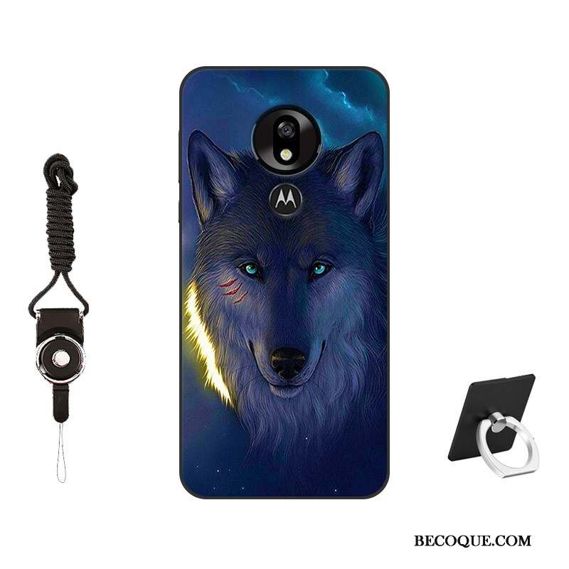 Moto G7 Play Net Rouge Étui Protection Incassable Coque De Téléphone