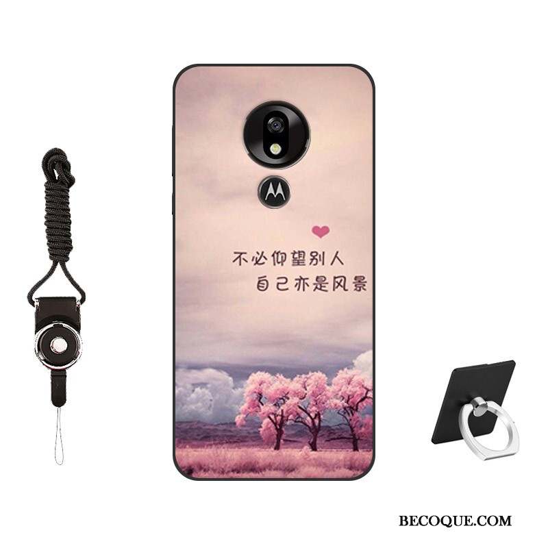 Moto G7 Play Net Rouge Étui Protection Incassable Coque De Téléphone