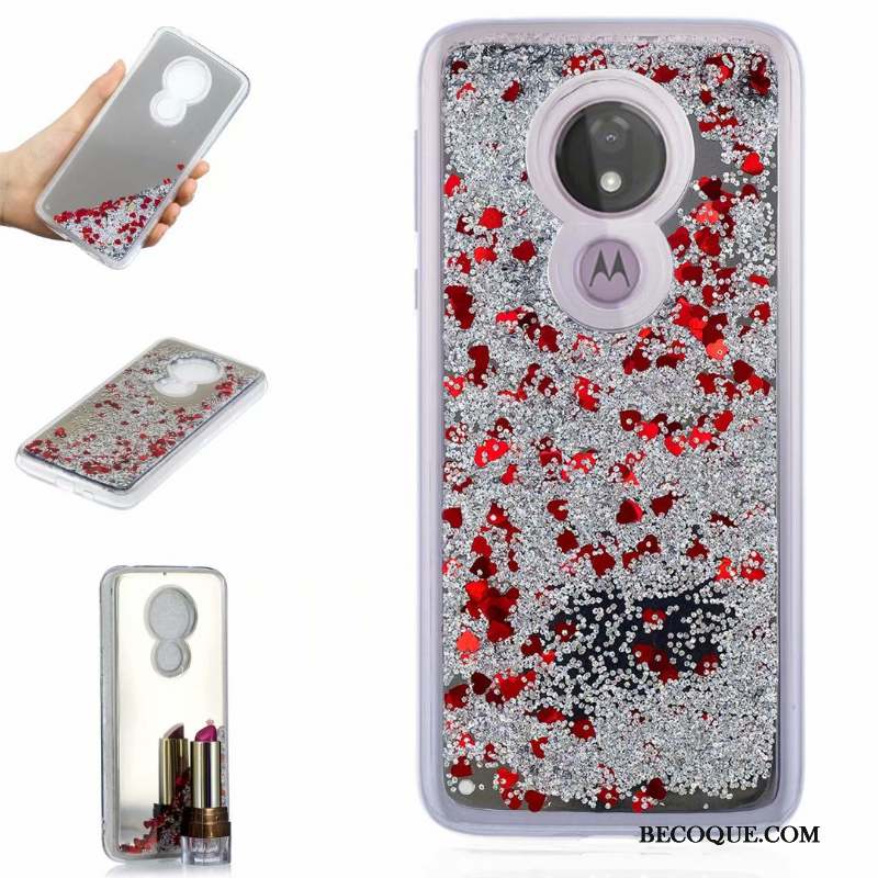 Moto G7 Play Quicksand Incassable Protection Étui Coque De Téléphone Fluide Doux