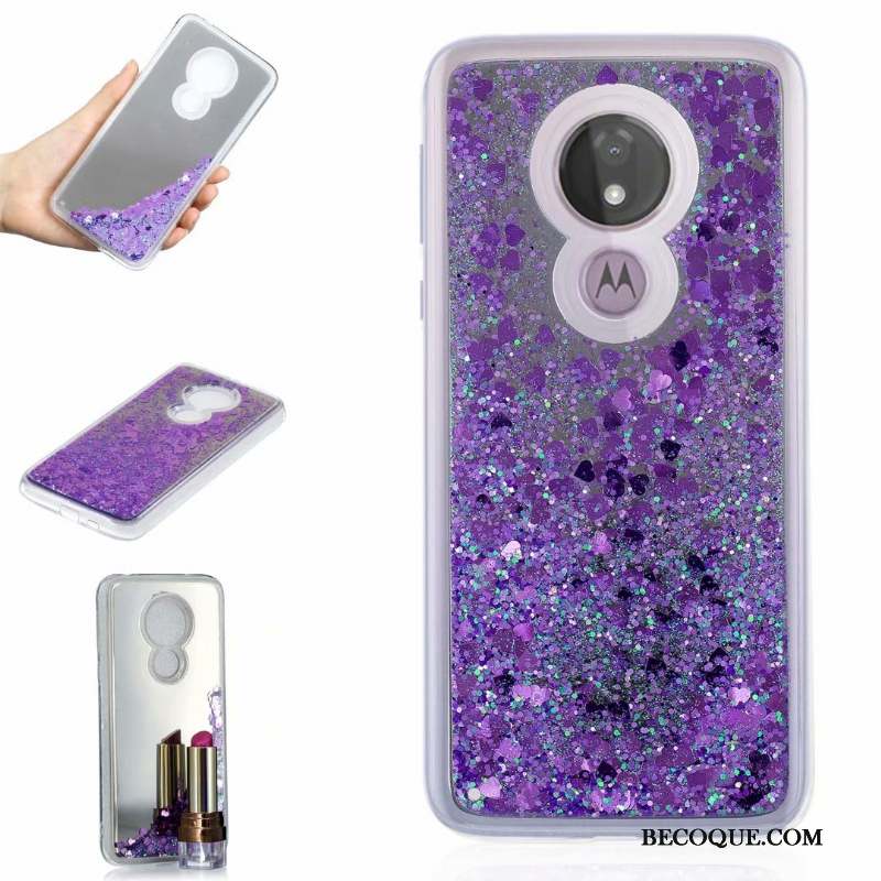 Moto G7 Play Quicksand Incassable Protection Étui Coque De Téléphone Fluide Doux