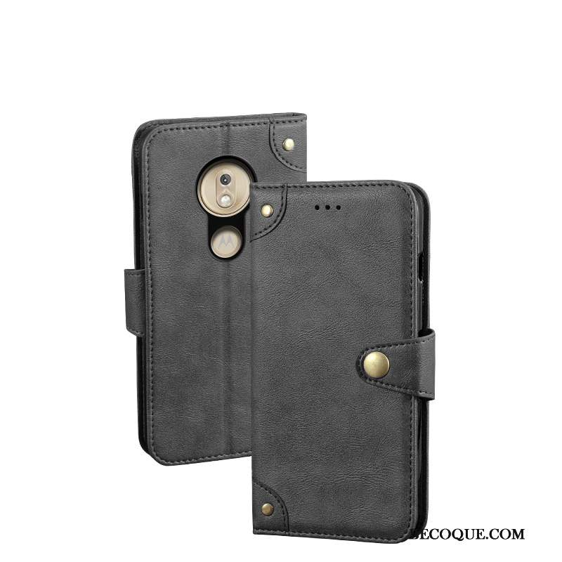 Moto G7 Play Étui En Cuir Protection Bleu Vent Coque Europe