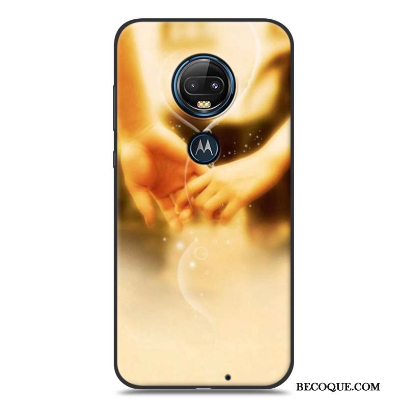 Moto G7 Plus Peinture Étui Tout Compris Coque De Téléphone Silicone Fluide Doux