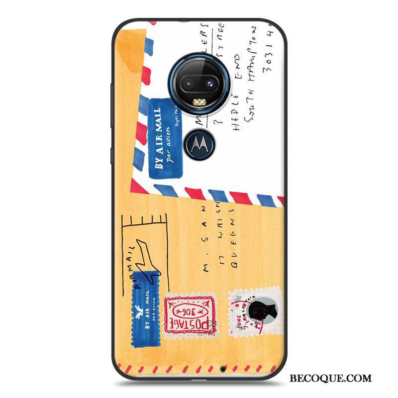 Moto G7 Plus Peinture Étui Tout Compris Coque De Téléphone Silicone Fluide Doux