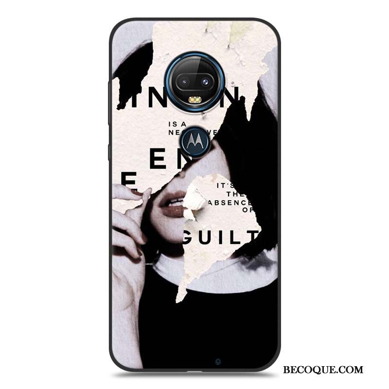 Moto G7 Plus Peinture Étui Tout Compris Coque De Téléphone Silicone Fluide Doux