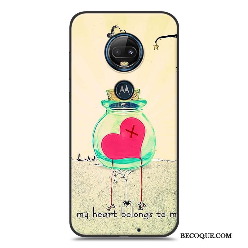 Moto G7 Plus Peinture Étui Tout Compris Coque De Téléphone Silicone Fluide Doux