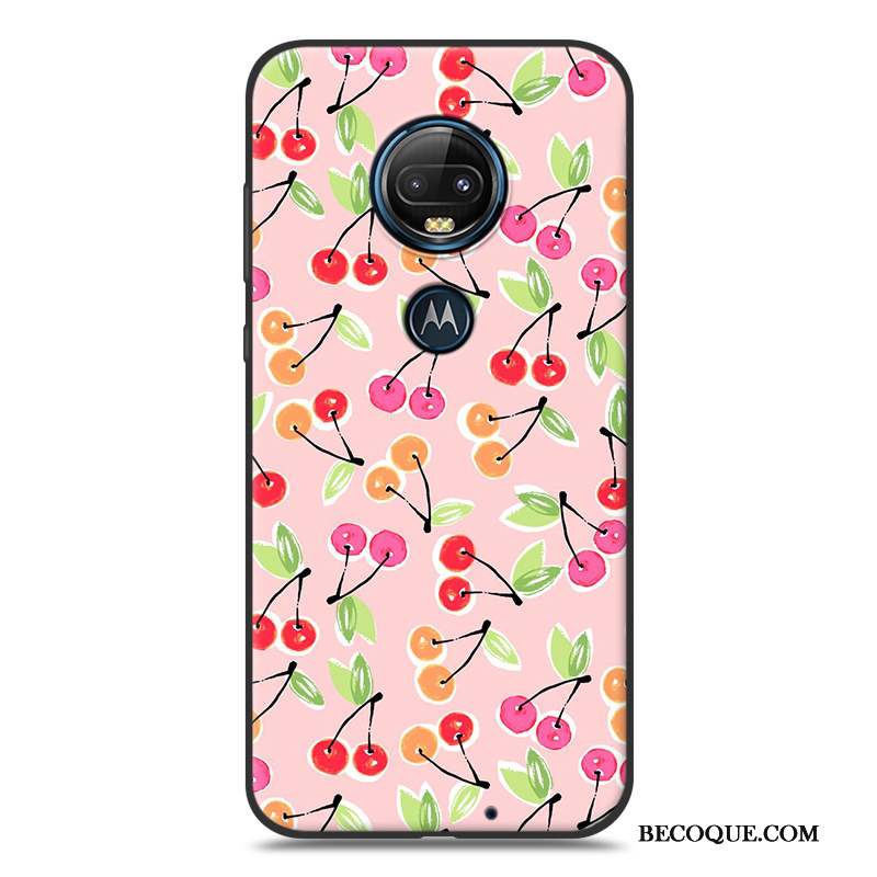 Moto G7 Plus Peinture Étui Tout Compris Coque De Téléphone Silicone Fluide Doux