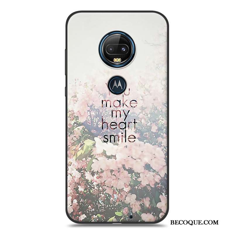 Moto G7 Plus Peinture Étui Tout Compris Coque De Téléphone Silicone Fluide Doux