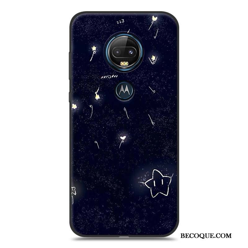 Moto G7 Plus Peinture Étui Tout Compris Coque De Téléphone Silicone Fluide Doux