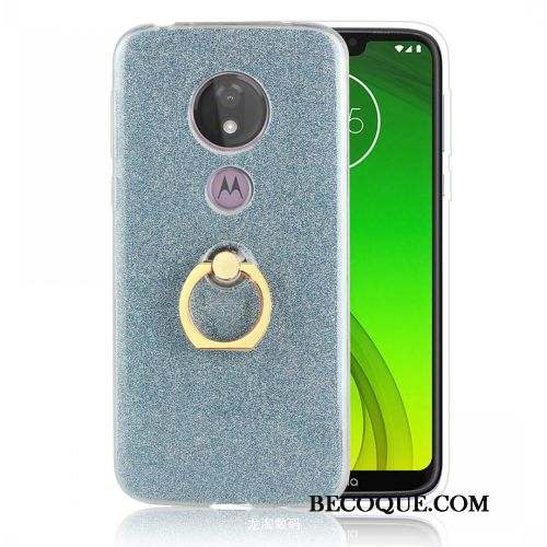 Moto G7 Power Coque Protection Argent Support Europe Étui Fluide Doux