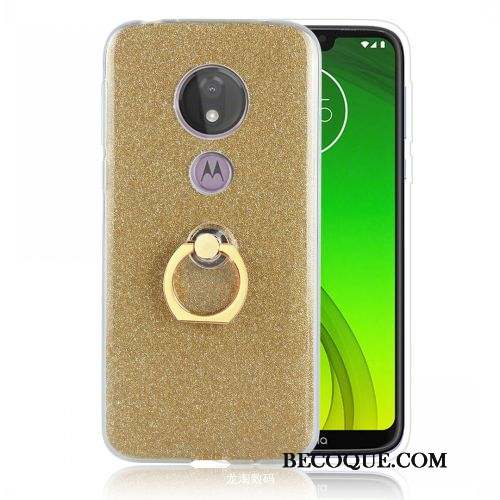 Moto G7 Power Coque Protection Argent Support Europe Étui Fluide Doux