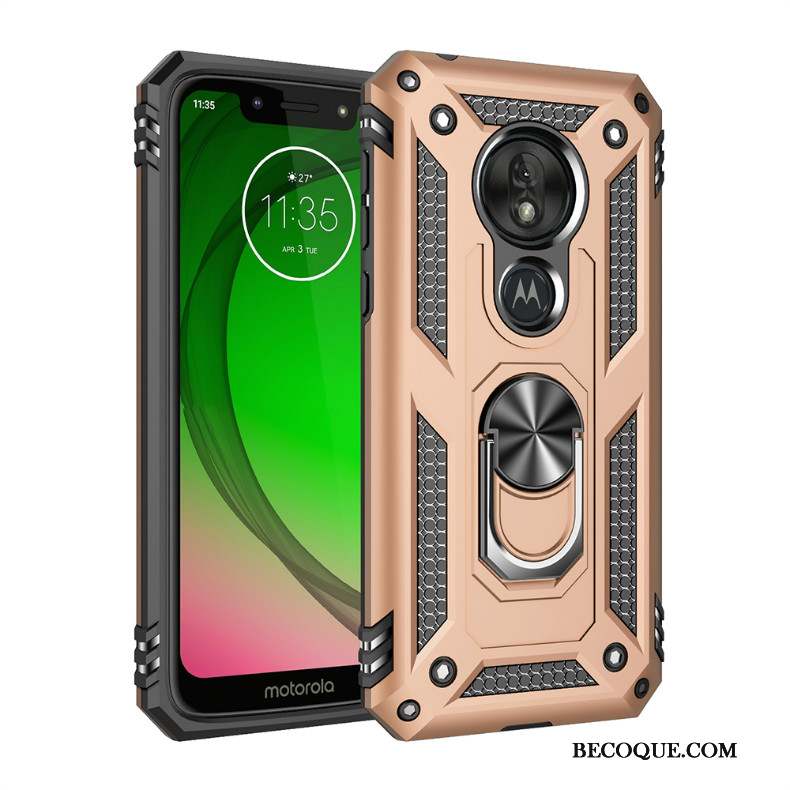 Moto G7 Power Coque À Bord Trois Défenses Tout Compris Protection Étui Magnétisme