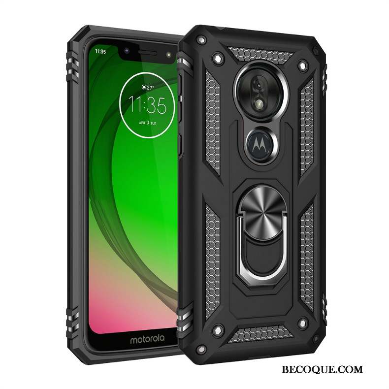 Moto G7 Power Coque À Bord Trois Défenses Tout Compris Protection Étui Magnétisme