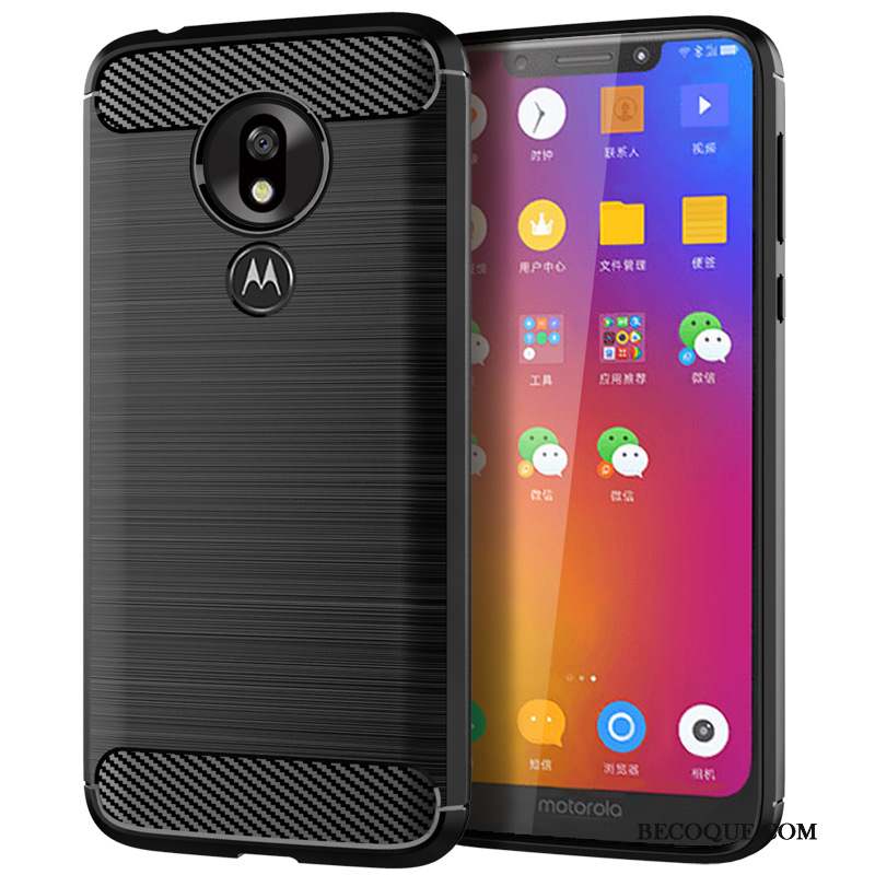 Moto G7 Power Incassable Soie Silicone Coque De Téléphone Modèle Fleurie Fluide Doux