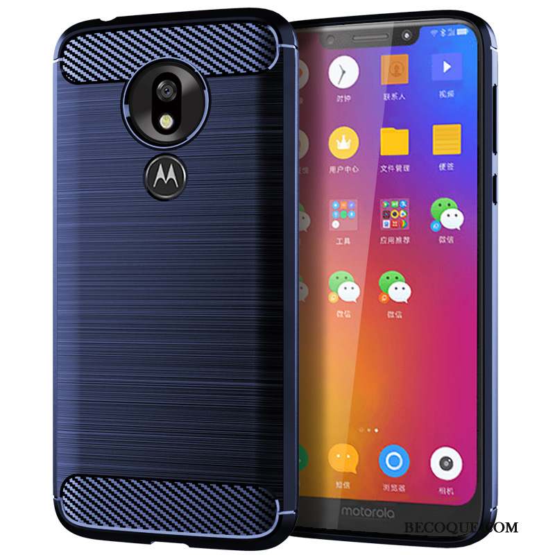 Moto G7 Power Incassable Soie Silicone Coque De Téléphone Modèle Fleurie Fluide Doux