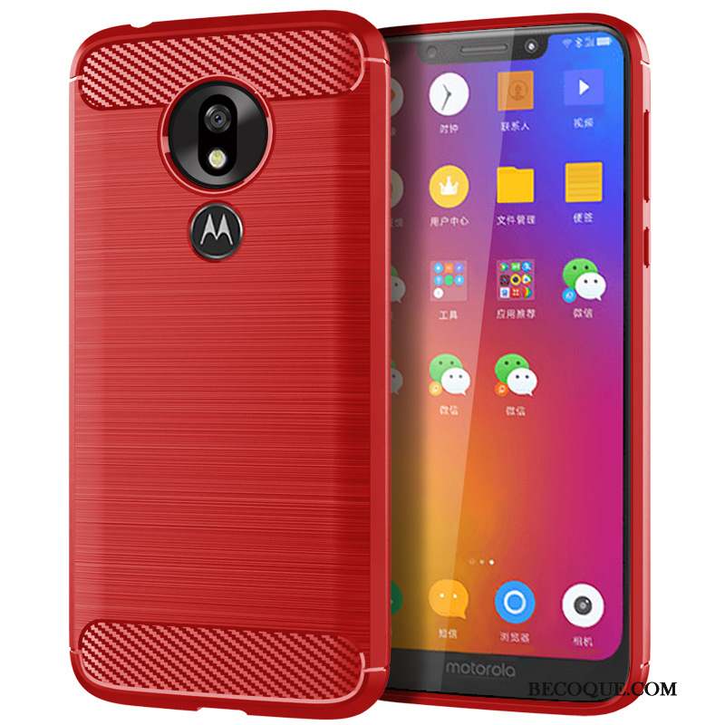 Moto G7 Power Incassable Soie Silicone Coque De Téléphone Modèle Fleurie Fluide Doux