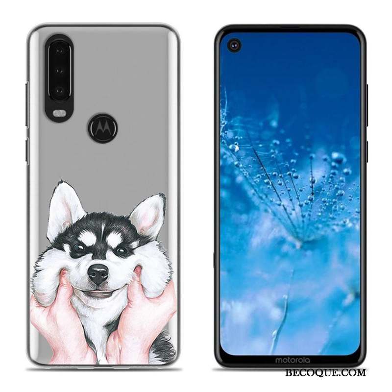 Moto G8 Fluide Doux Silicone Chaud Coque Blanc Étui