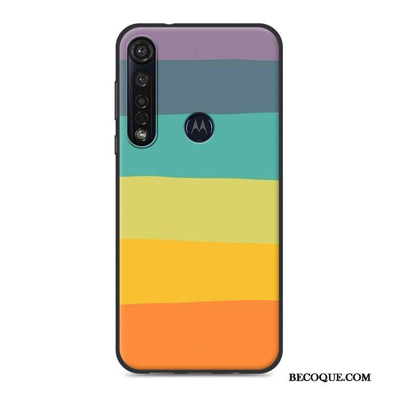 Moto G8 Plus Coque Blanc De Téléphone Étui Dessin Animé Tendance