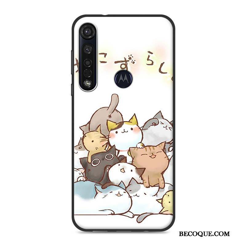 Moto G8 Plus Coque Blanc De Téléphone Étui Dessin Animé Tendance