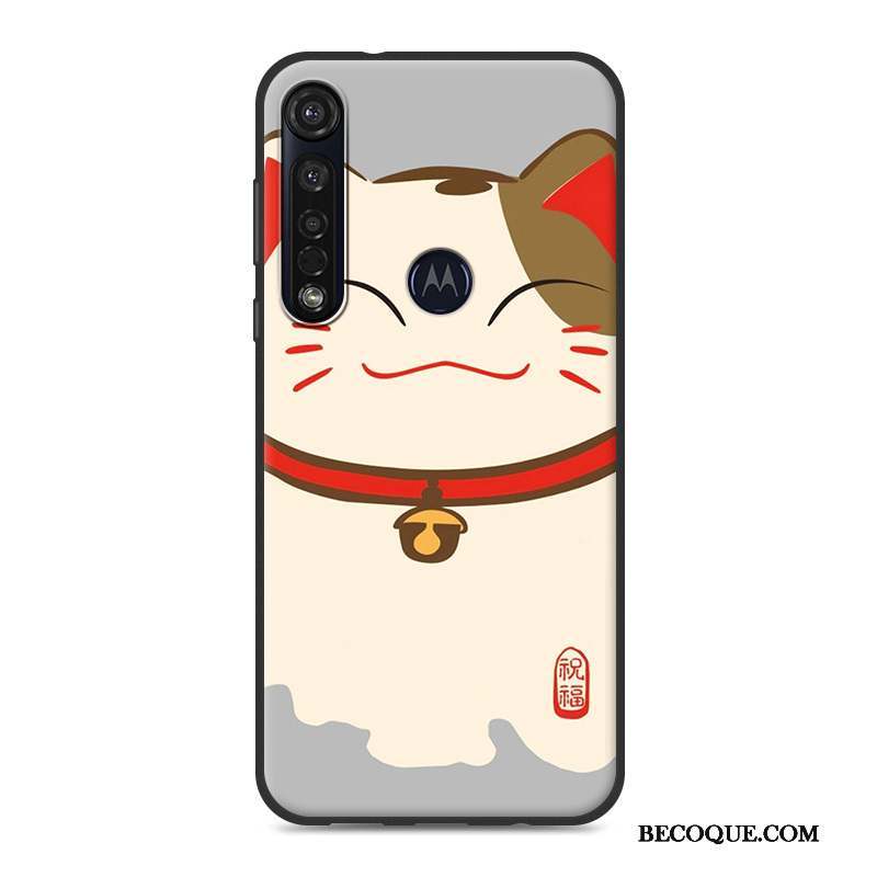 Moto G8 Plus Coque Blanc De Téléphone Étui Dessin Animé Tendance