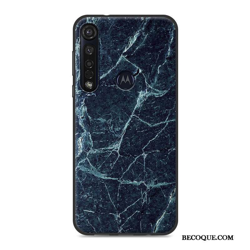 Moto G8 Plus Coque De Téléphone Simple Tendance Gris Vent Délavé En Daim