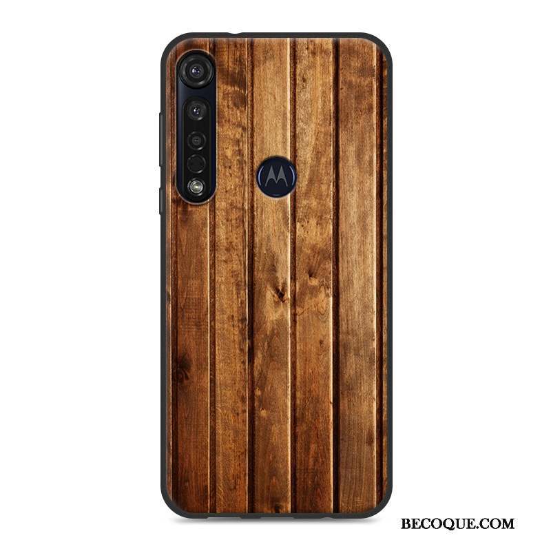 Moto G8 Plus Coque De Téléphone Simple Tendance Gris Vent Délavé En Daim