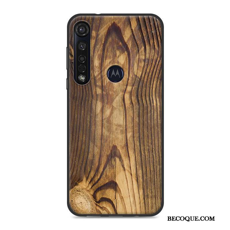 Moto G8 Plus Coque De Téléphone Simple Tendance Gris Vent Délavé En Daim