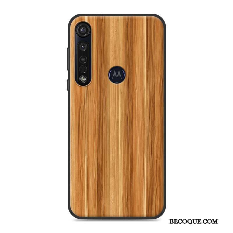 Moto G8 Plus Coque De Téléphone Simple Tendance Gris Vent Délavé En Daim