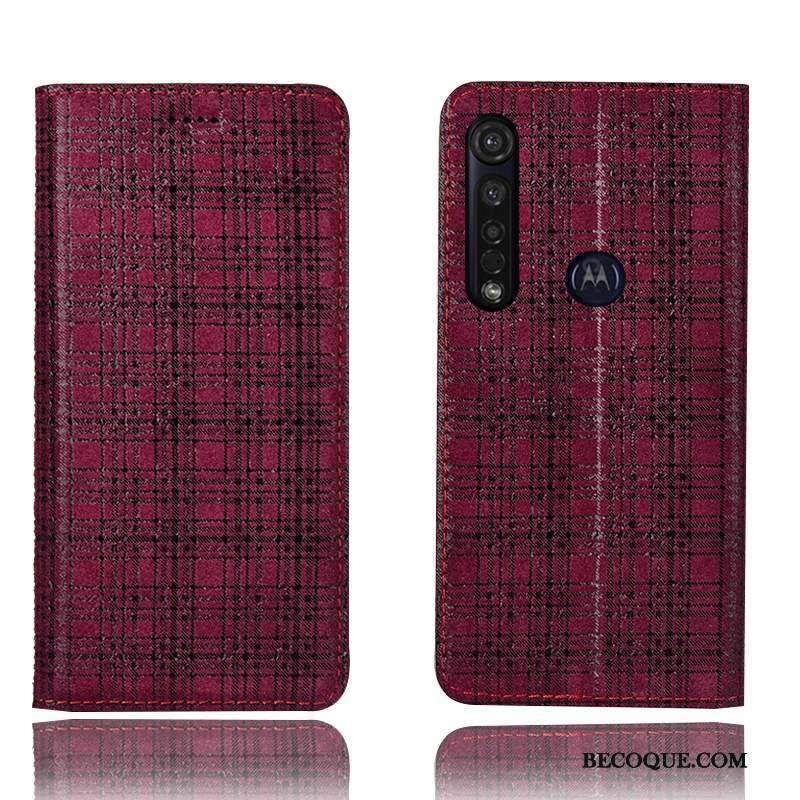 Moto G8 Plus Coque Protection Étui Étui En Cuir Tout Compris Incassable Velours