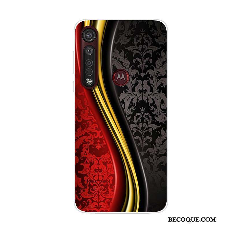 Moto G8 Plus Dessin Animé Téléphone Portable Rouge Tendance Coque De Téléphone Étui