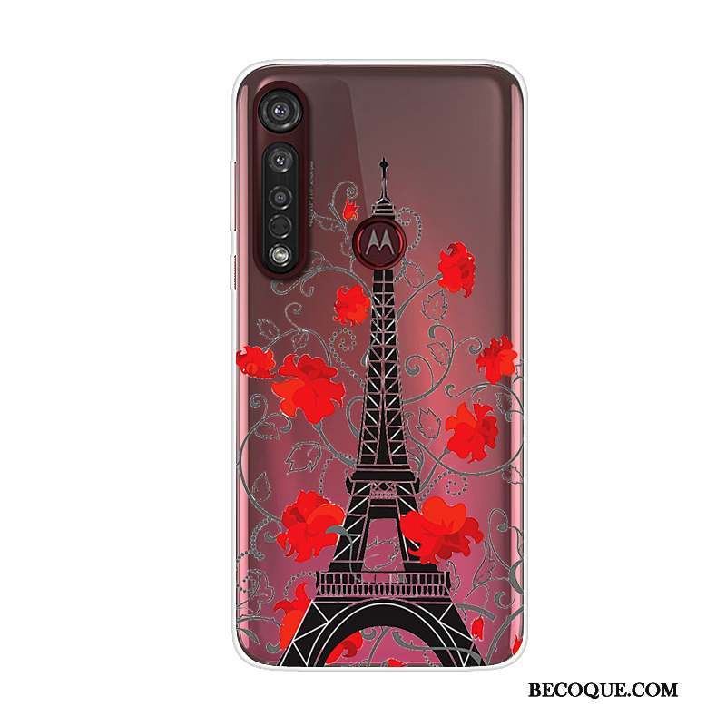 Moto G8 Plus Dessin Animé Téléphone Portable Rouge Tendance Coque De Téléphone Étui