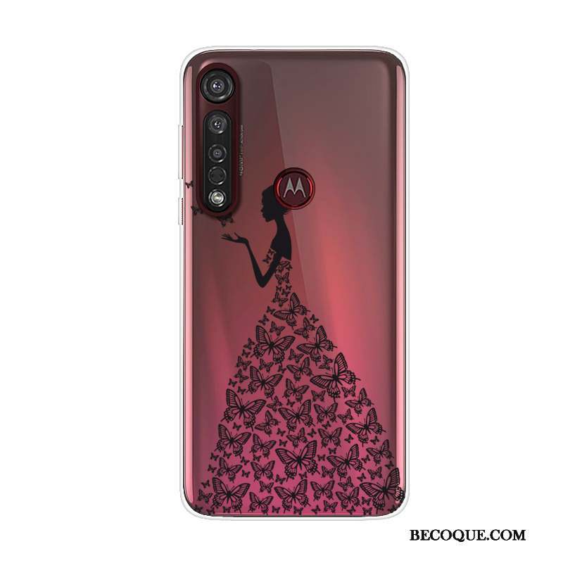 Moto G8 Plus Dessin Animé Téléphone Portable Rouge Tendance Coque De Téléphone Étui