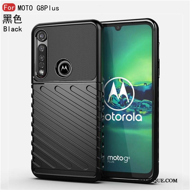 Moto G8 Plus Silicone Tout Compris Noir Coque De Téléphone Protection Incassable