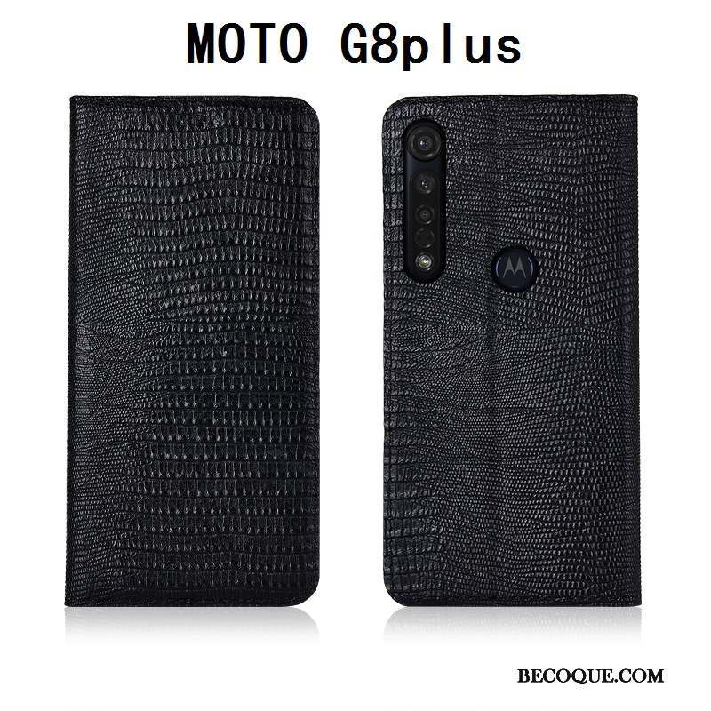 Moto G8 Plus Étui En Cuir Coque De Téléphone Fluide Doux Incassable Tout Compris Protection