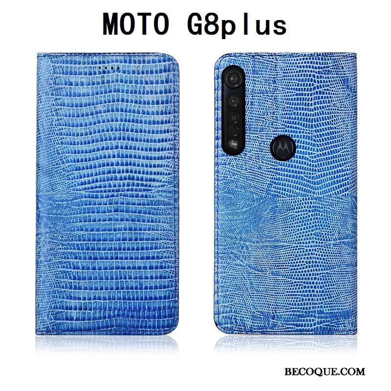 Moto G8 Plus Étui En Cuir Coque De Téléphone Fluide Doux Incassable Tout Compris Protection