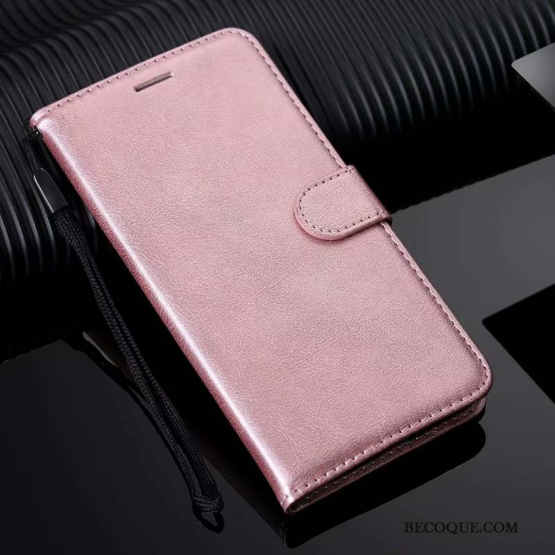 Moto G8 Power Clamshell Tendance Coque De Téléphone Rose Étui En Cuir