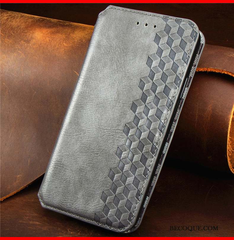 Moto G8 Power Lite Coque Housse Plaid Protection Étui En Cuir Similicuir Ornements Suspendus