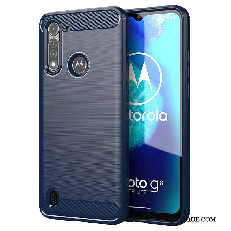 Moto G8 Power Lite Fluide Doux Étui Coque Noir De Téléphone Mince