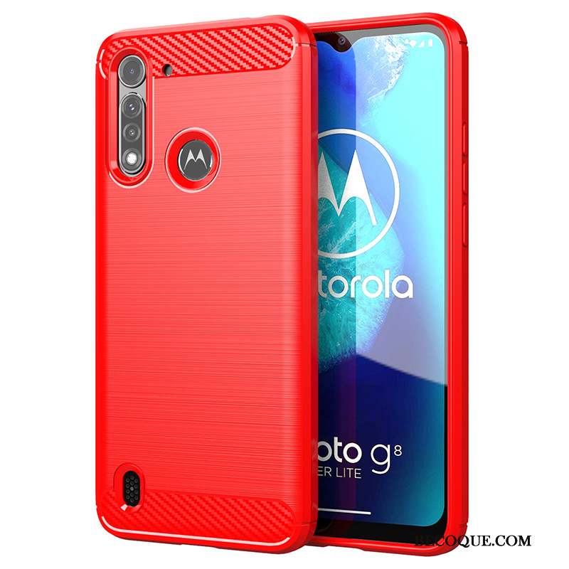 Moto G8 Power Lite Fluide Doux Étui Coque Noir De Téléphone Mince