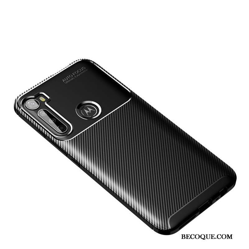 Moto G8 Power Modèle Fleurie Noir Coque De Téléphone Antidérapant Fluide Doux Incassable