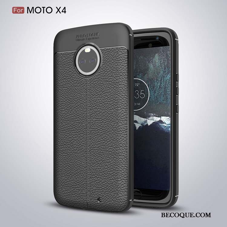Moto X4 Coque Protection Créatif Simple Tout Compris Bleu Marin Personnalité