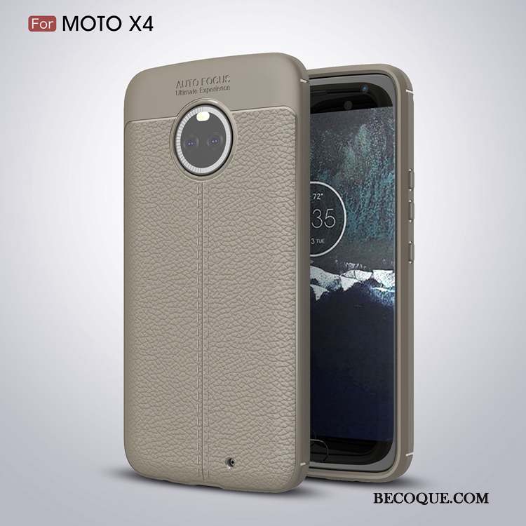 Moto X4 Coque Protection Créatif Simple Tout Compris Bleu Marin Personnalité