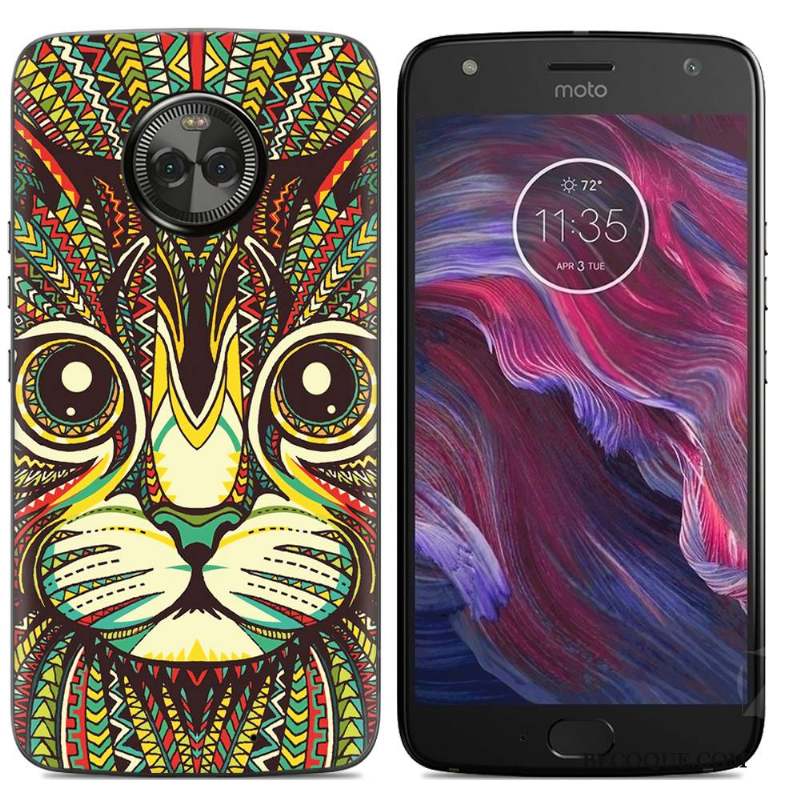 Moto X4 Dessin Animé Multicolore Téléphone Portable Coque De Téléphone Peinture Créatif