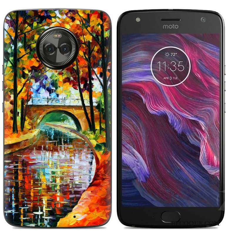 Moto X4 Dessin Animé Multicolore Téléphone Portable Coque De Téléphone Peinture Créatif