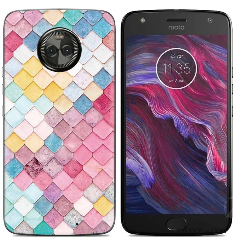 Moto X4 Dessin Animé Multicolore Téléphone Portable Coque De Téléphone Peinture Créatif